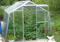 Galvanized steel garden greenhouses