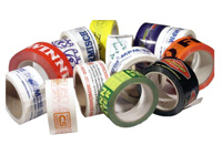 Printed adhesive tapes