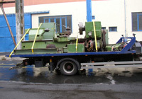 Moving cutting machines and workshops.
