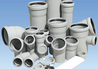 Plastic sewage piping systems