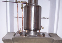 Service warm water chimney exchanger