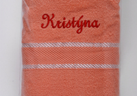 Embroidered towels with names